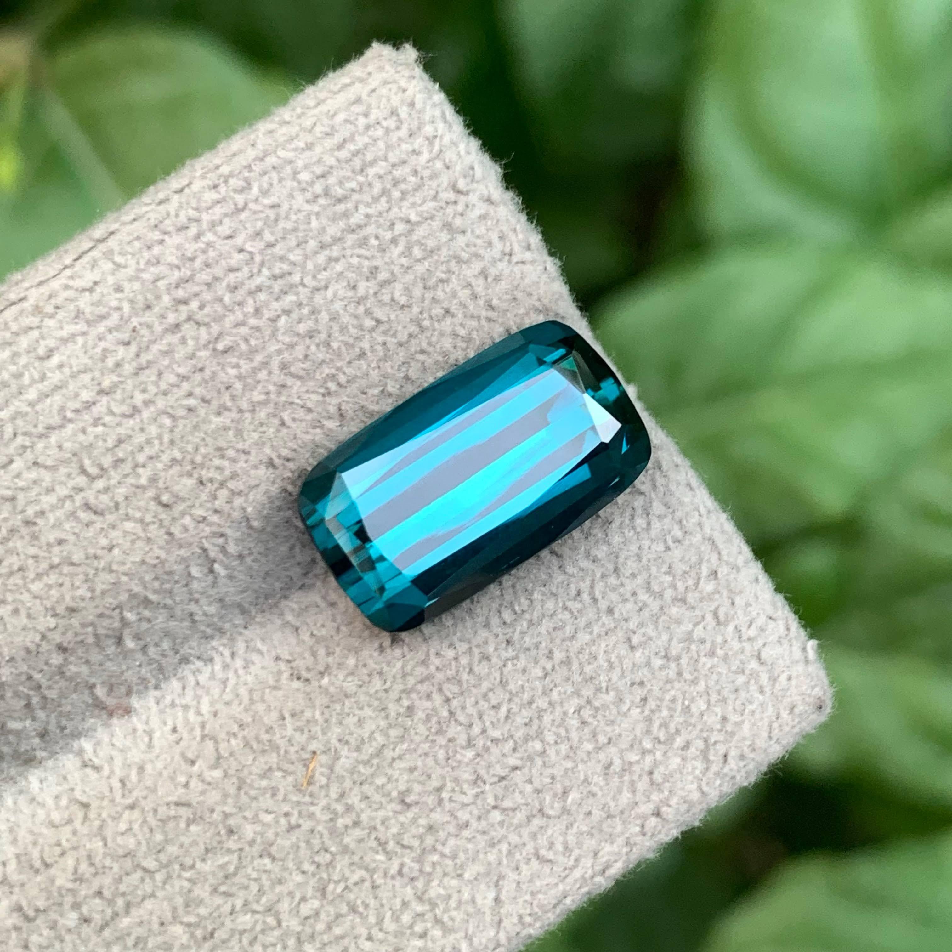 6,30 carati di tormalina blu naturale sfusa, taglio a cuscino, pietra preziosa afgana In condizioni Nuovo in vendita a Bangkok, TH