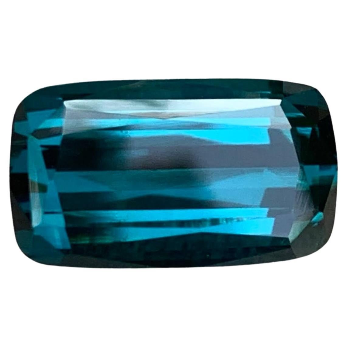 6.30 Carat Natural Loose Blue Tourmaline Stone Cushion Cut Afghan Gemstone
