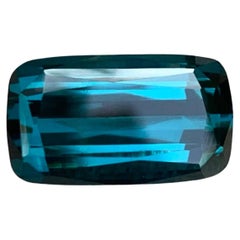 6.30 Carat Natural Loose Blue Tourmaline Stone Cushion Cut Afghan Gemstone