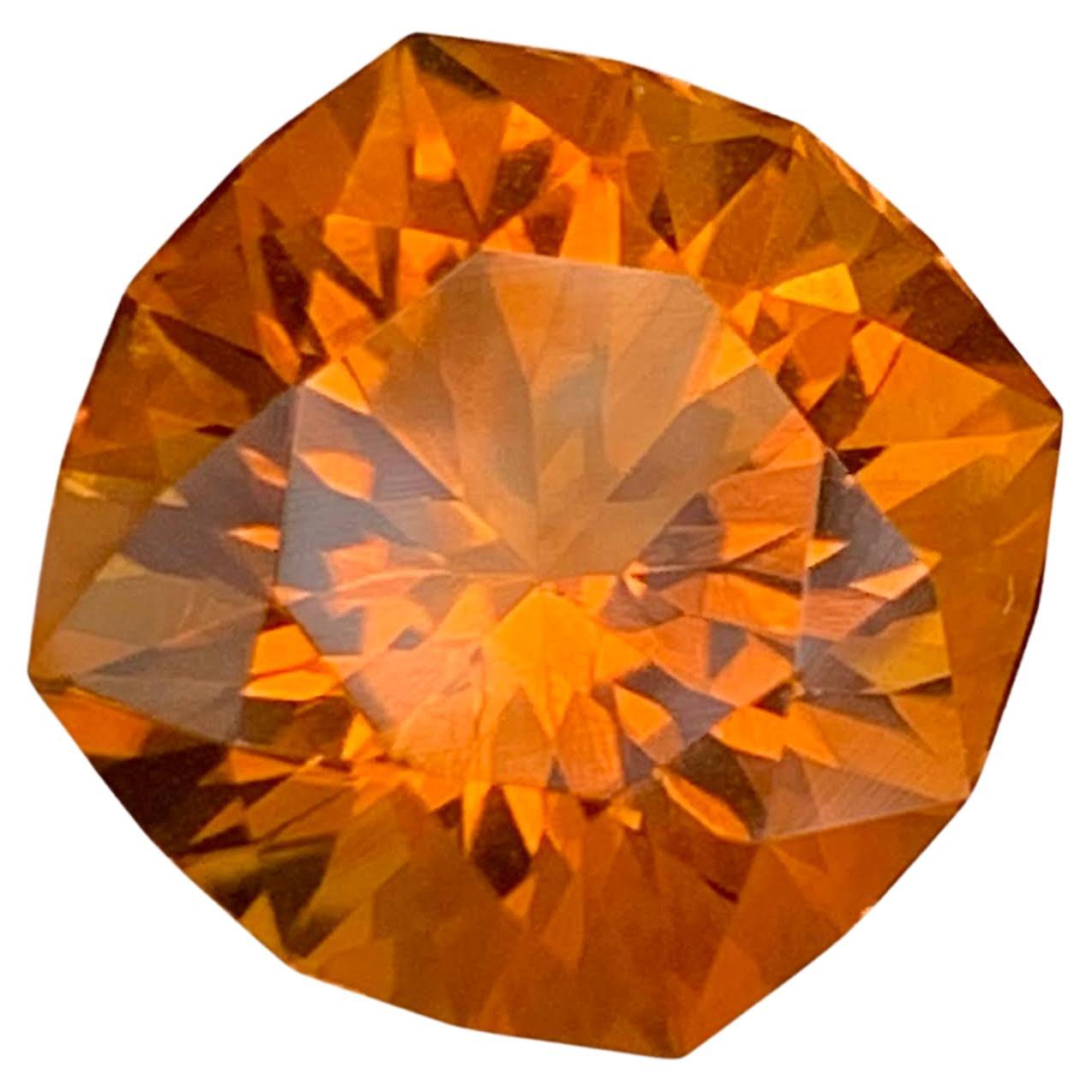 6.30 Carat Natural Loose Madeira Citrine Stone Fancy Cut Brazilian Gemstone
