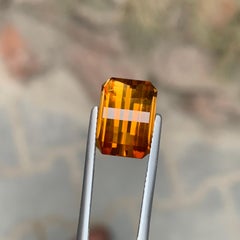 6.30 Carat Natural Loose Maraba Citrine Pixel Cut Gemstone