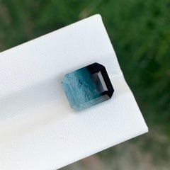 6.30 Carat Natural Loose Parti Tourmaline Emerald Shape Gemstone