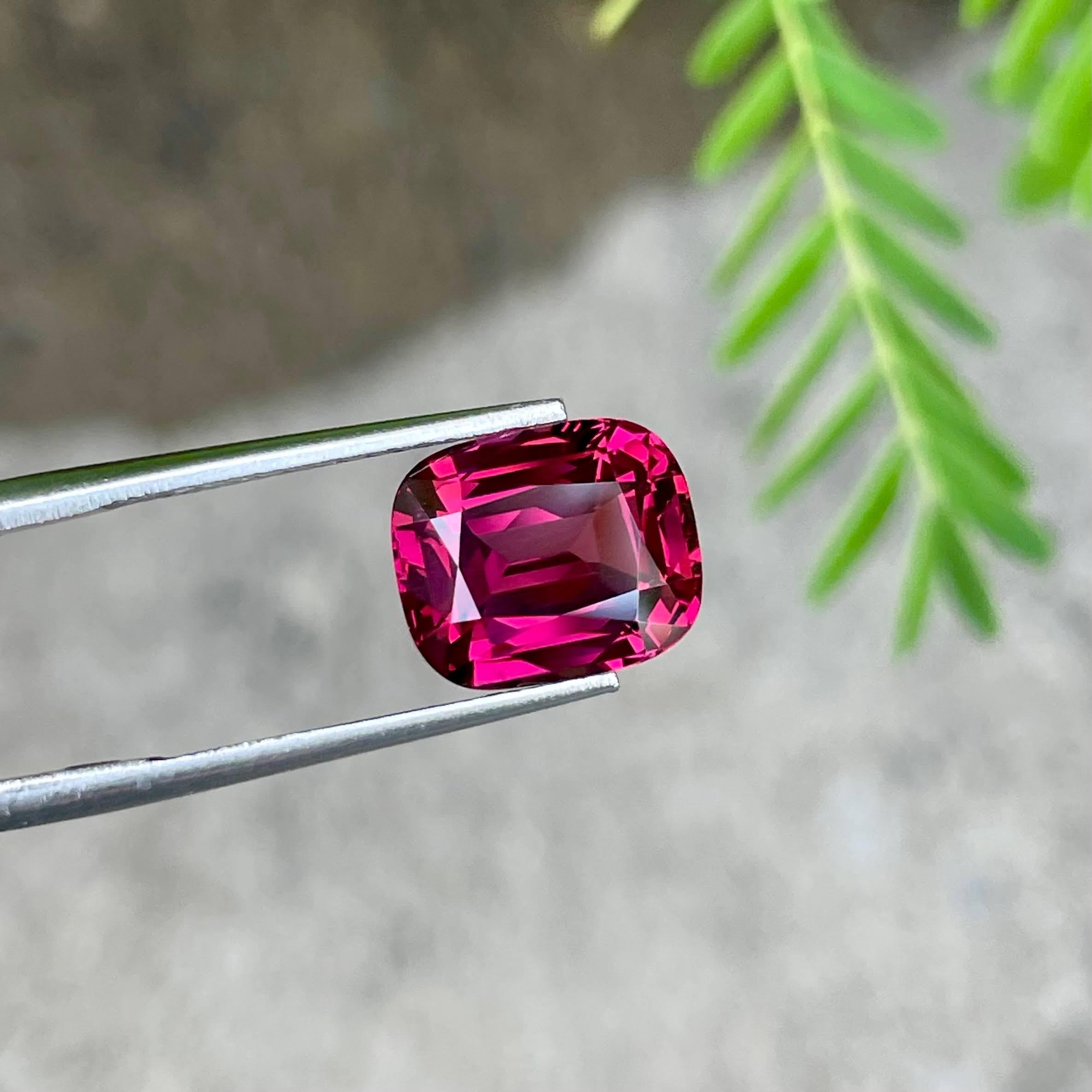 Weight 6.30 carats 
Dim 11.4x9.6x6.2 mm
Clarity Clean
Origin Tanzania
Treatment None
Cut Step Cushion
Shape Cushion




The 6.30 carats Pinkish Red Garnet is a mesmerizing gemstone known for its exceptional beauty and striking coloration.