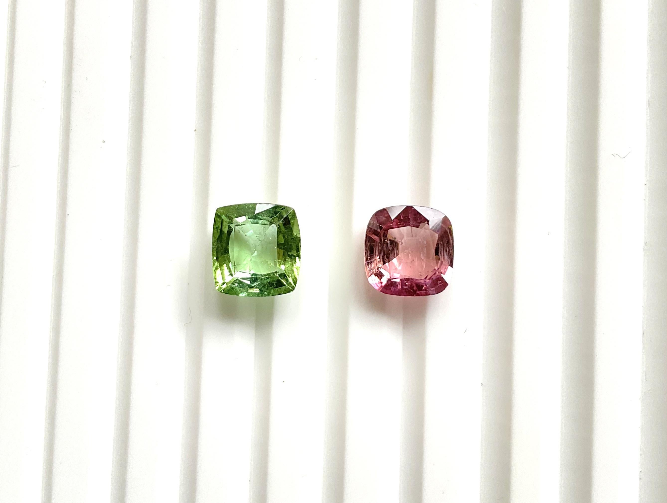 6,30 Quilates Turmalina Cojín 2 Piezas Talla Facetada Gema Natural de Máxima Calidad

Piedra preciosa - Turmalina
Peso - 6,30 quilates
Forma - Cojín
Tamaño - 9x6 MM
Piezas - 2