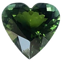 6.30 Carats Tourmaline Green Heart Cut Stone For Jewelry 1 Piece Natural Gem