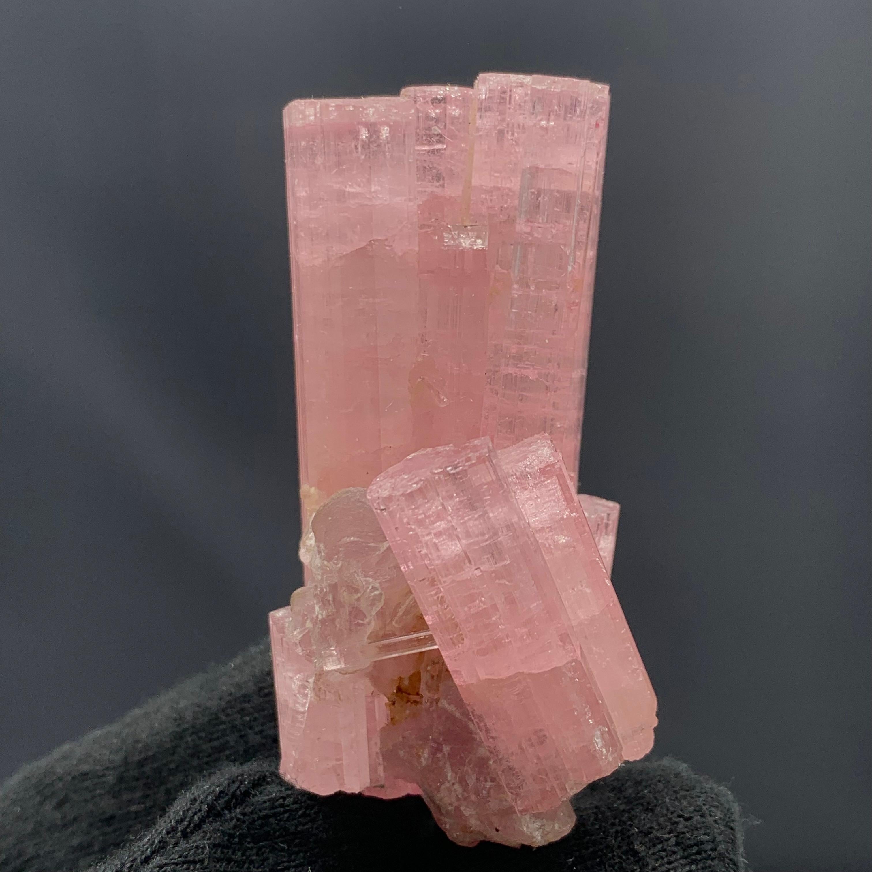 63.27 Gram Pretty Pink Tourmaline Crystal Bunch From Paprook Mine, Afghanistan 

Weight: 63.27 Gram 
Dimension : 5.9 x 3.1 x 2.5 Cm
Origin: Paprook Mine, Afghanistan 

Tourmaline is a crystalline silicate mineral group in which boron is compounded