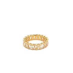 6.33CT Fancy Yellow Emerald Cut VS1 Diamond Eternity Band