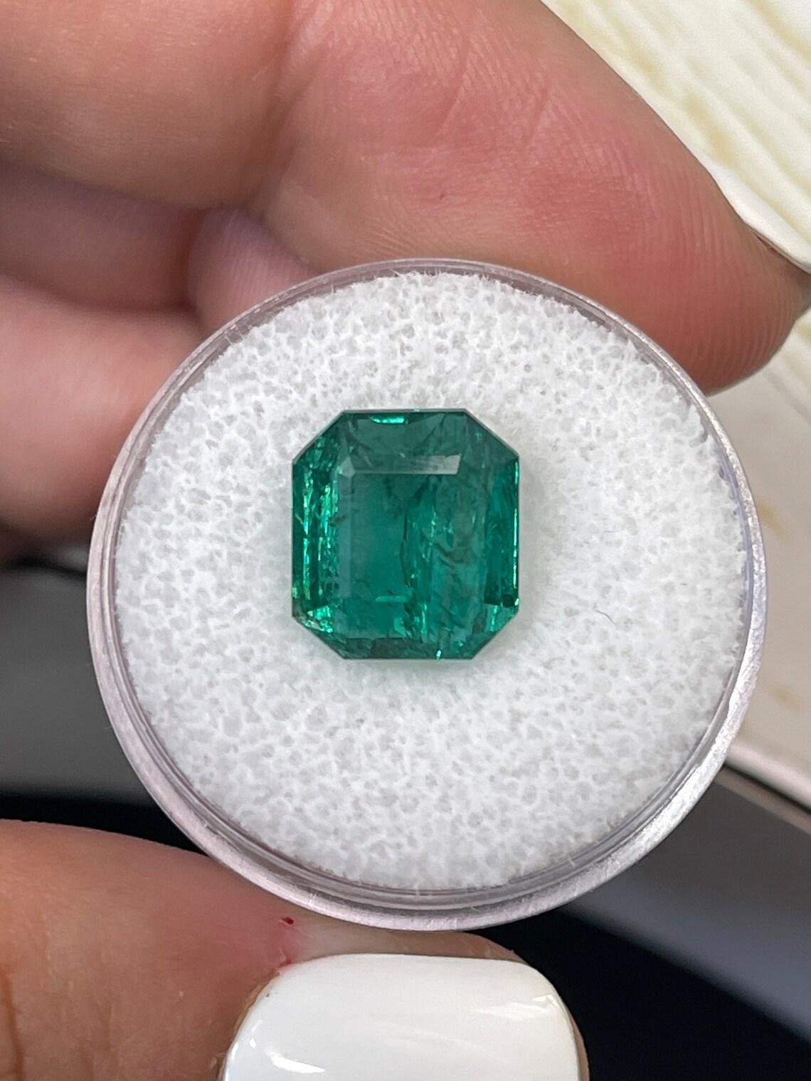 6,34 Karat 10,8x9,7 Vivid grüner sambischer Smaragd - Smaragdschliff Mai-Geburtsstein Edelstein im Zustand „Neu“ im Angebot in Jupiter, FL