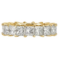 6,34 Karat Prinzessin Band Brillant Erbstück-würdig Glow Eternity Diamond Ring