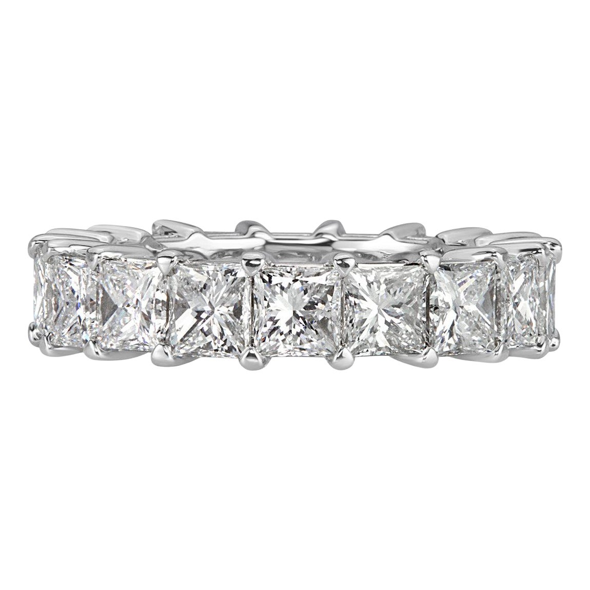 6.34ct Princess Cut Diamond Eternity Band in Platinum