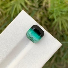 6.35 Carat Natural Loose Bi Colour Tourmaline Cushion Shape Gem For Necklace