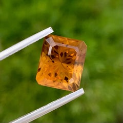 6.35 Carat Natural Loose Citrine Flower Cut Gem From Brazil Mine