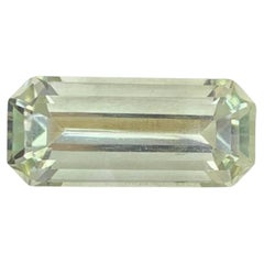 6.35 Carat Natural Loose Greenish Amethyst Stone Emerald Cut African Gemstone