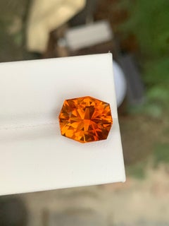 6.35 Carat Natural Loose Maraba Citrine Octagon Shape Gemstone From Brazil
