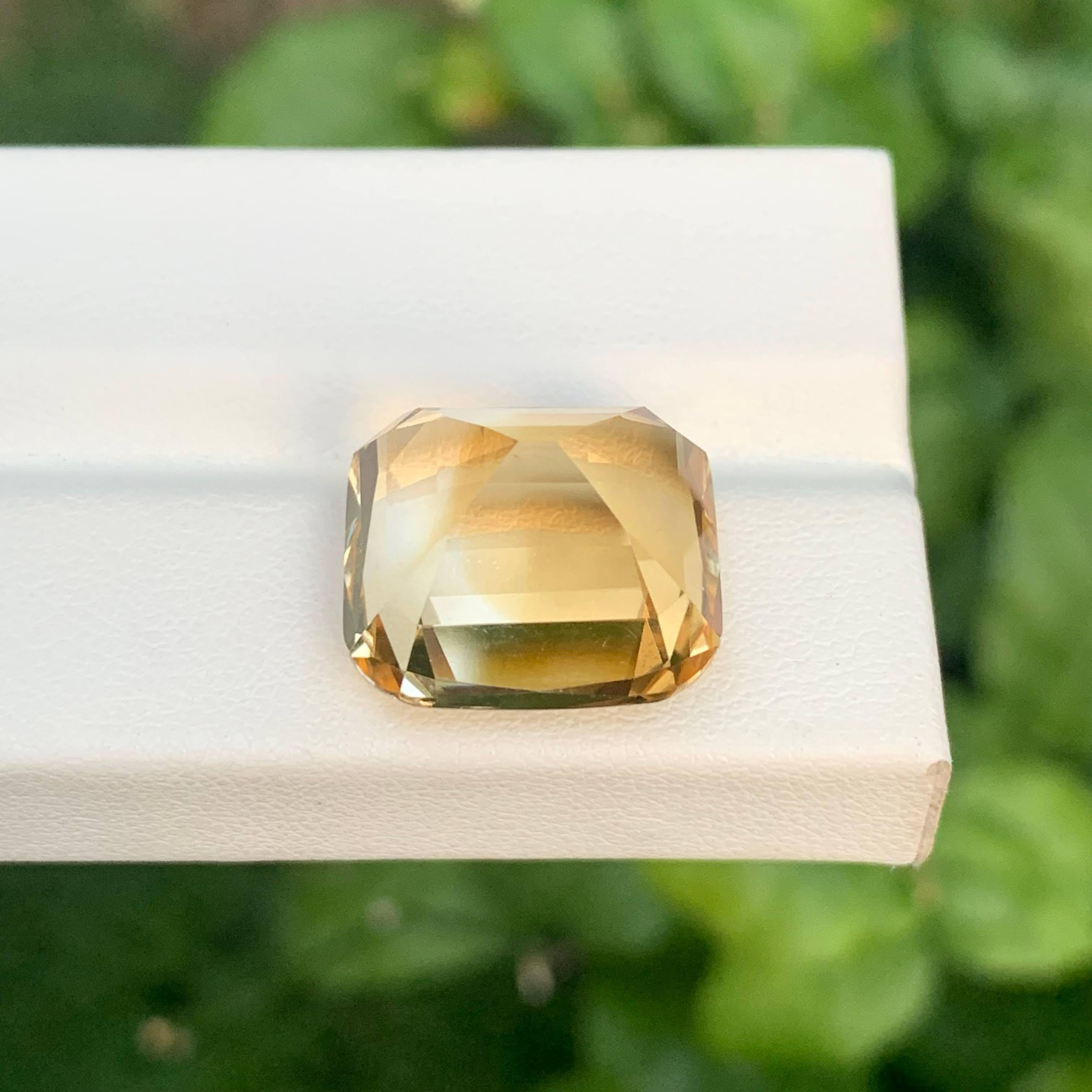 6,35 Carati Nature Sciolto Giallo Oro Citrino Taglio Cuscino Gemma Brasiliana in vendita 4