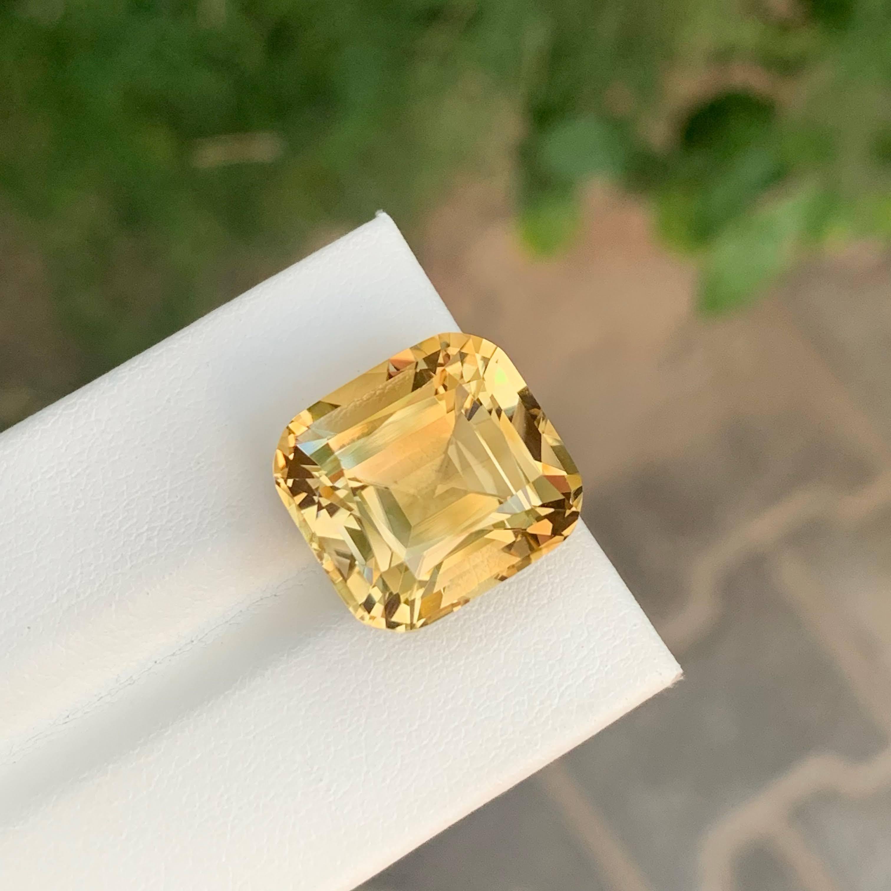 6,35 Carati Nature Sciolto Giallo Oro Citrino Taglio Cuscino Gemma Brasiliana in vendita 5