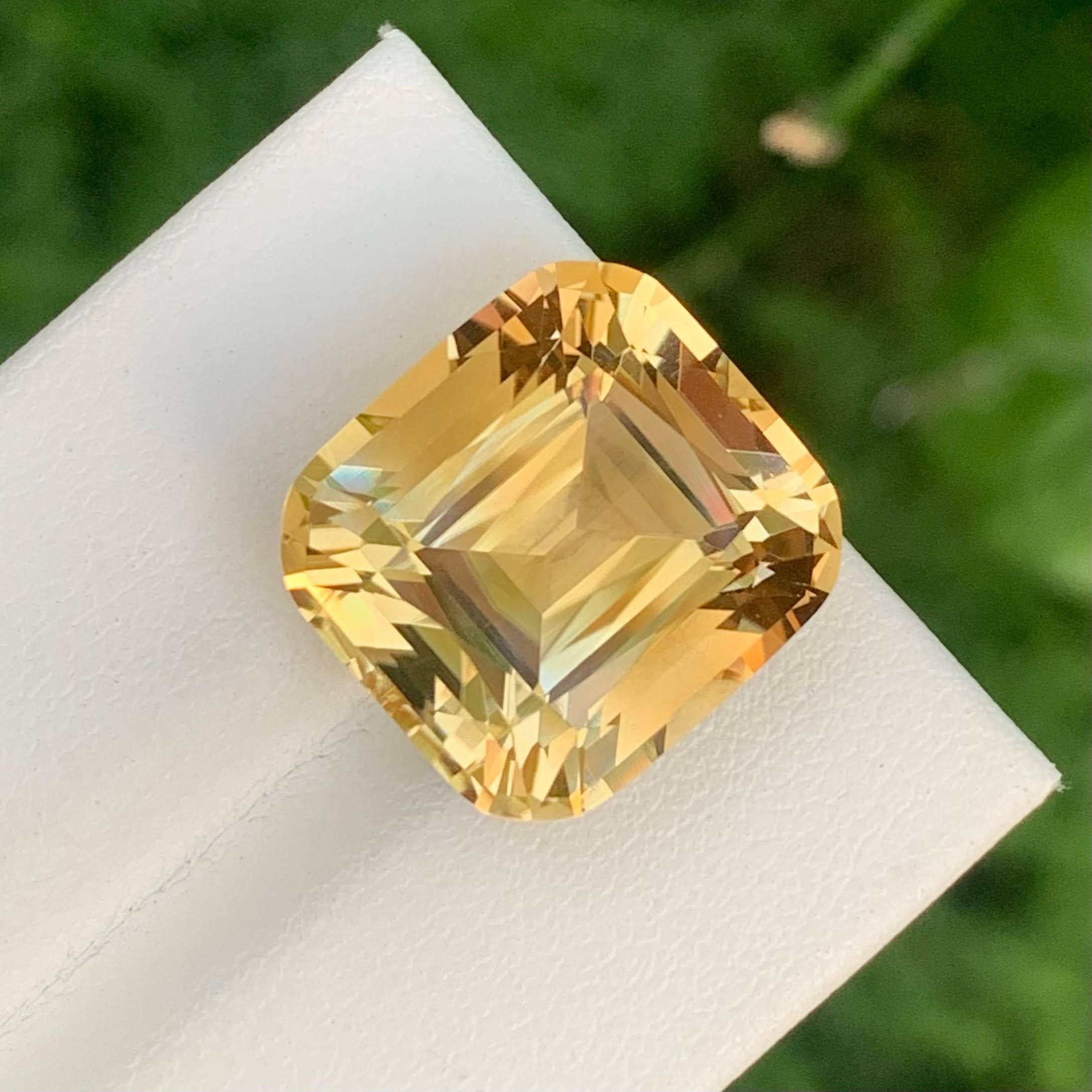 6,35 Carati Nature Sciolto Giallo Oro Citrino Taglio Cuscino Gemma Brasiliana in vendita 3