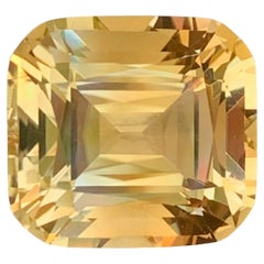 16.35 Carat Natural Loose Yellow Golden Citrine Cushion Cut Brazilian Gemstone