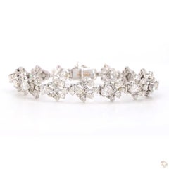 6.35 Carat Round Brilliant Cut Diamond Gold Bracelet