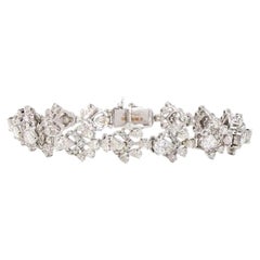 6.35 Carat Round Brilliant Cut Diamond Gold Bracelet