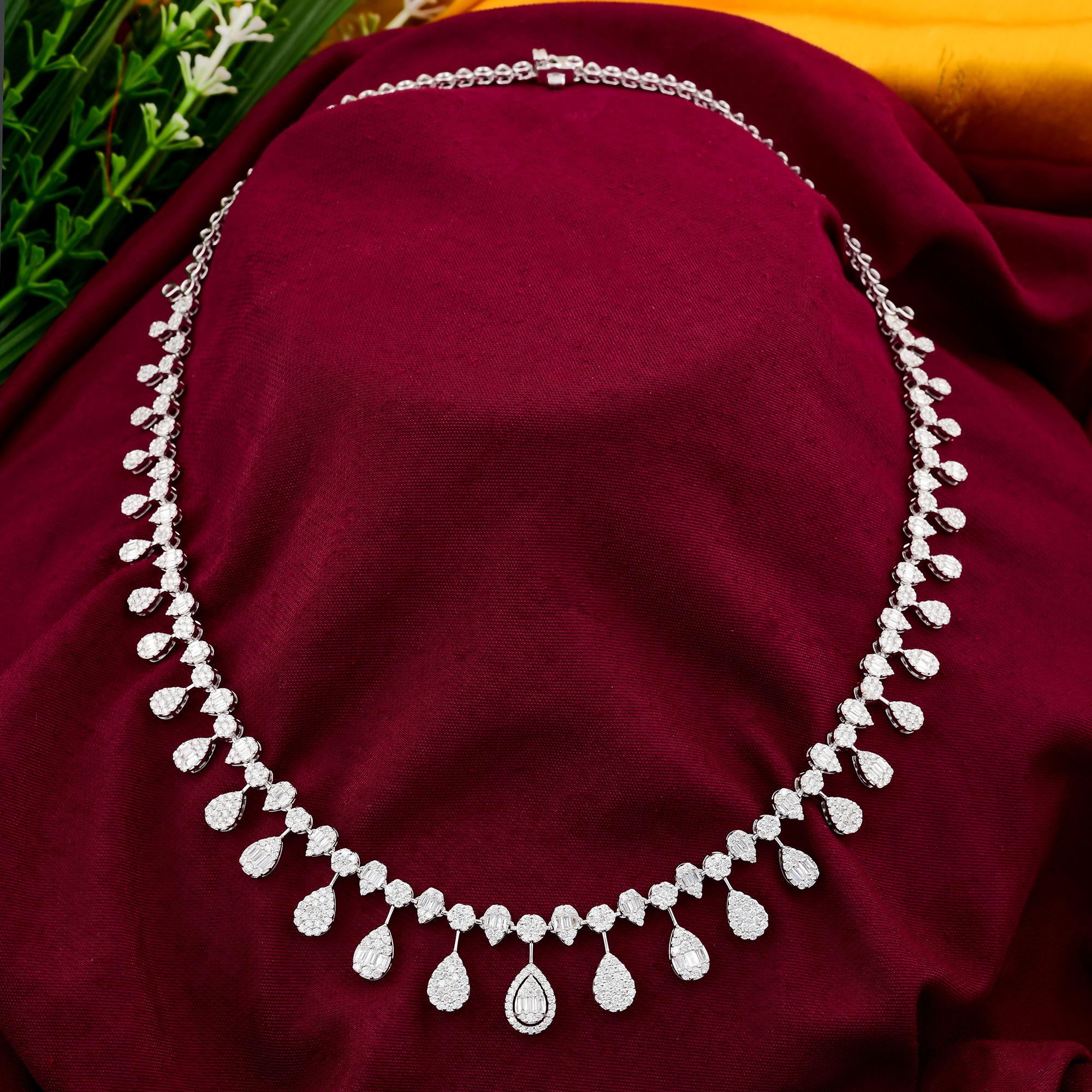 Cast from 18-karat gold, these exquisite necklace is handset with 6.35 carats of sparkling diamonds.

FOLLOW SPECTRUM JEWELS storefront to view the latest collection & exclusive pieces. Spectrum Jewels is proudly rated as a Top Seller on 1stdibs