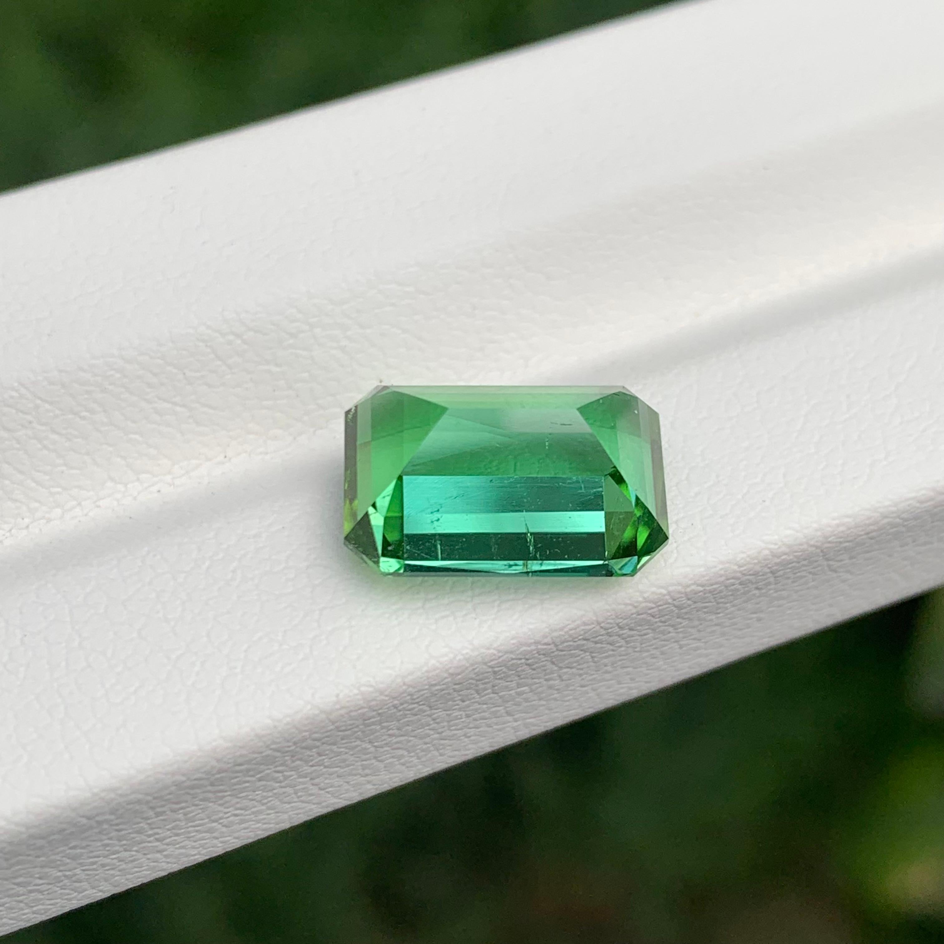 6.35 Carats Loose Lagoonish Green Tourmaline Gemstone (Tourmaline verte lagunaire en vrac) Unisexe en vente