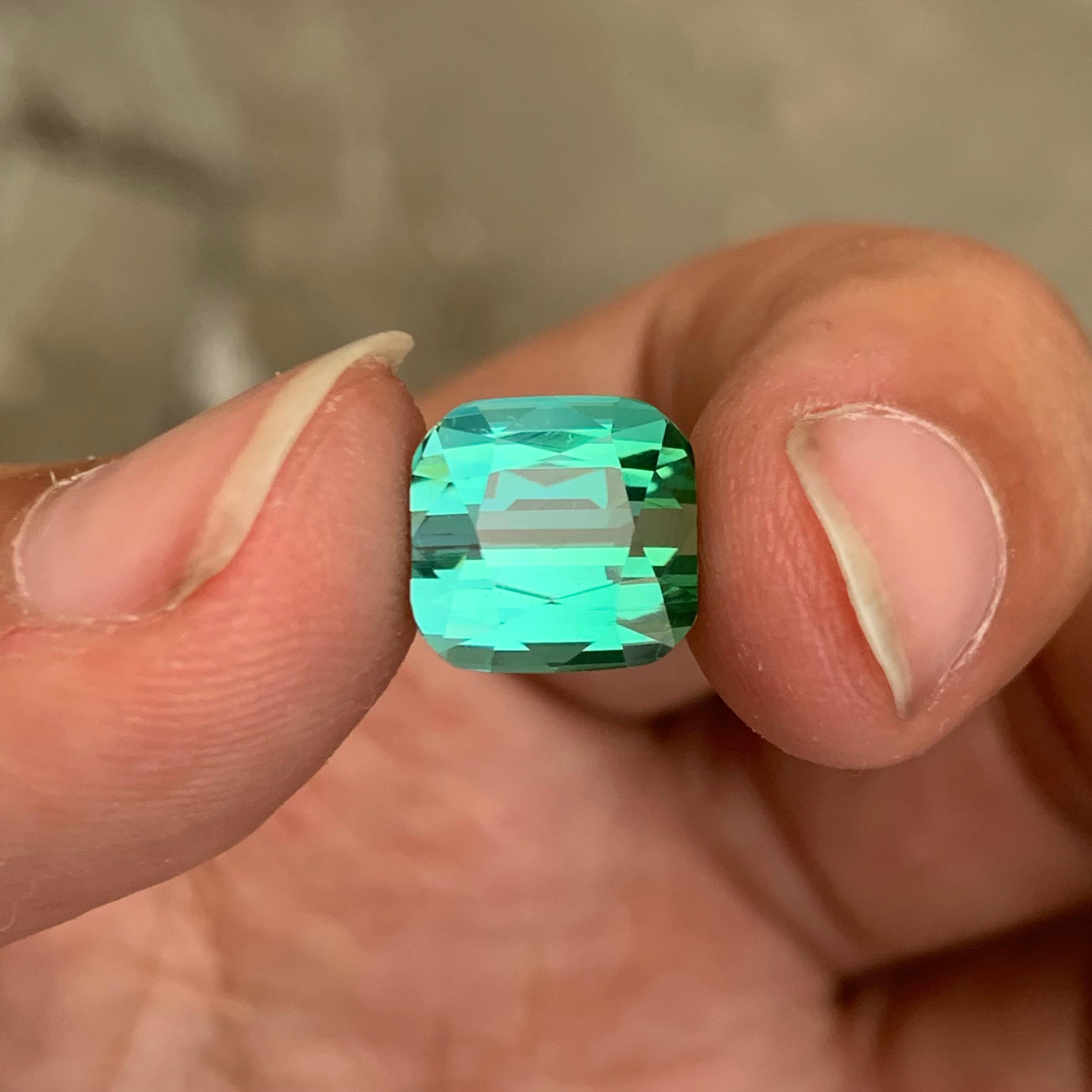 Tormalina sfusa 
Peso: 6,35 carati 
Dimensioni: 10.03x9.72x7.73 Mm
Origine: Kunar Afghanistan 
Forma: Cuscino
Trattamento : Non
La tormalina è una gemma affascinante nota per la sua notevole varietà di colori, che la rende una delle gemme preferite