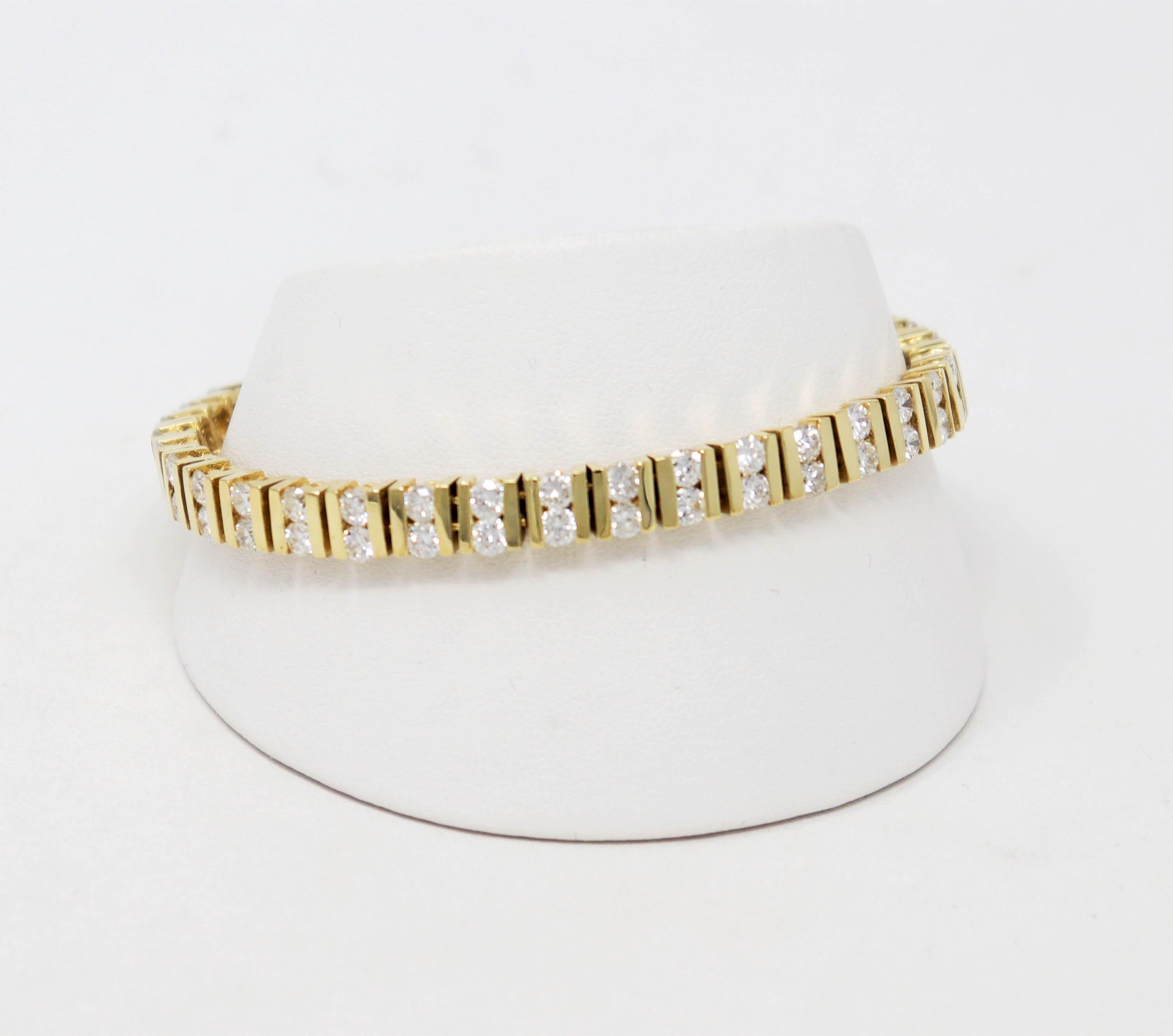 14 karat gold tennis bracelet