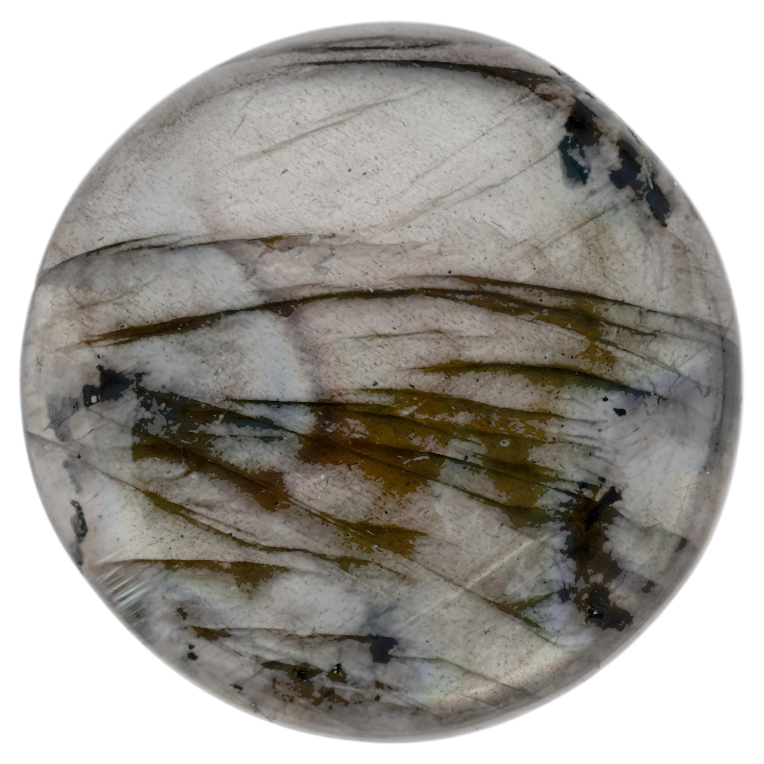 63,5 Karat, Runder Labradorit-Cabochon