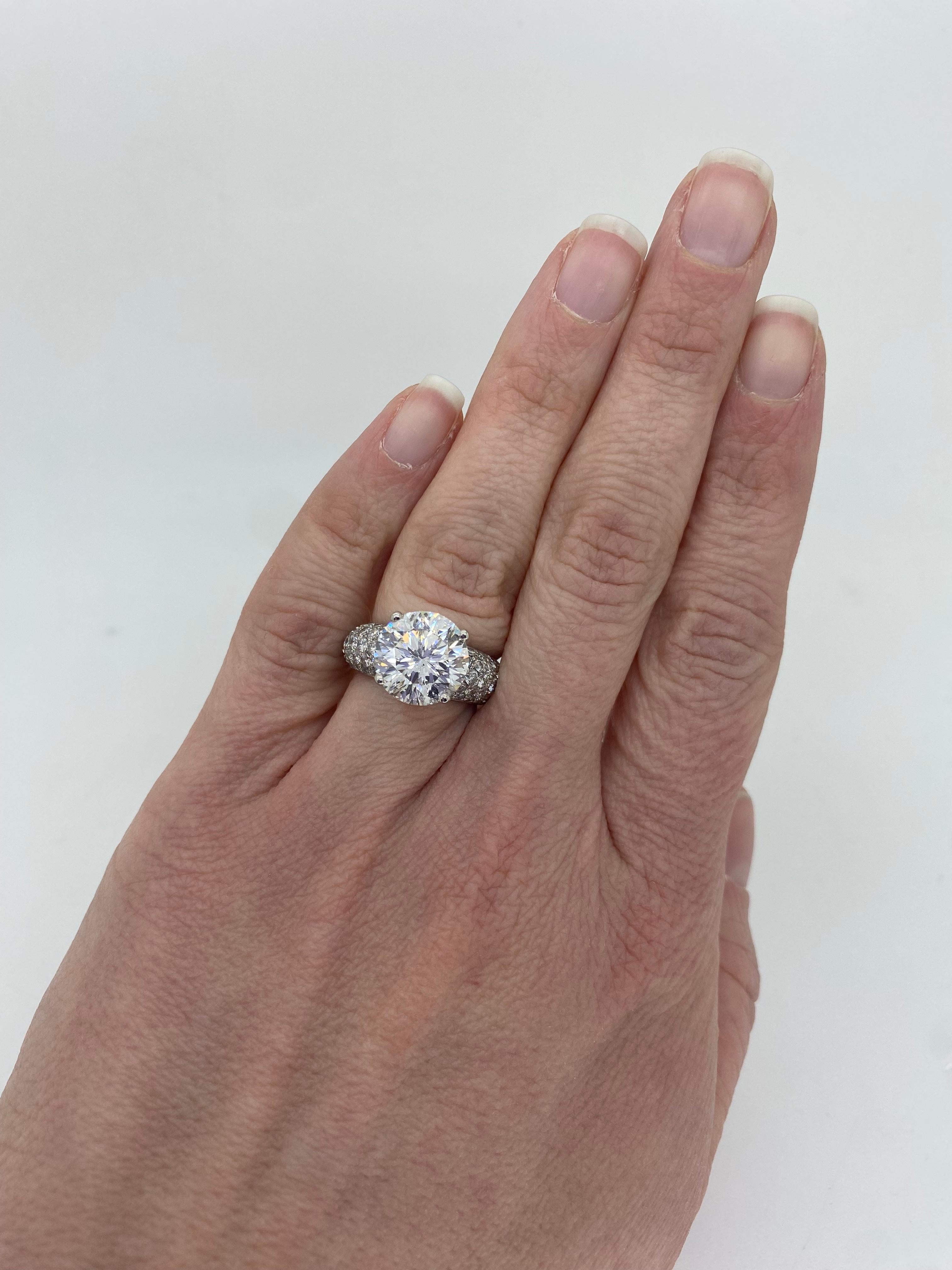 6,35CTW Diamantring aus Platin mit einem 4,55CT Star 129 Diamant in der Mitte 9
