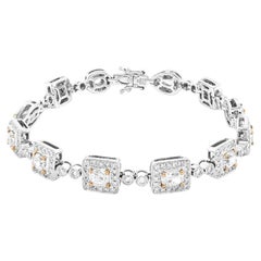 6.36 Carats Whiter Diamond White Gold Bracelet