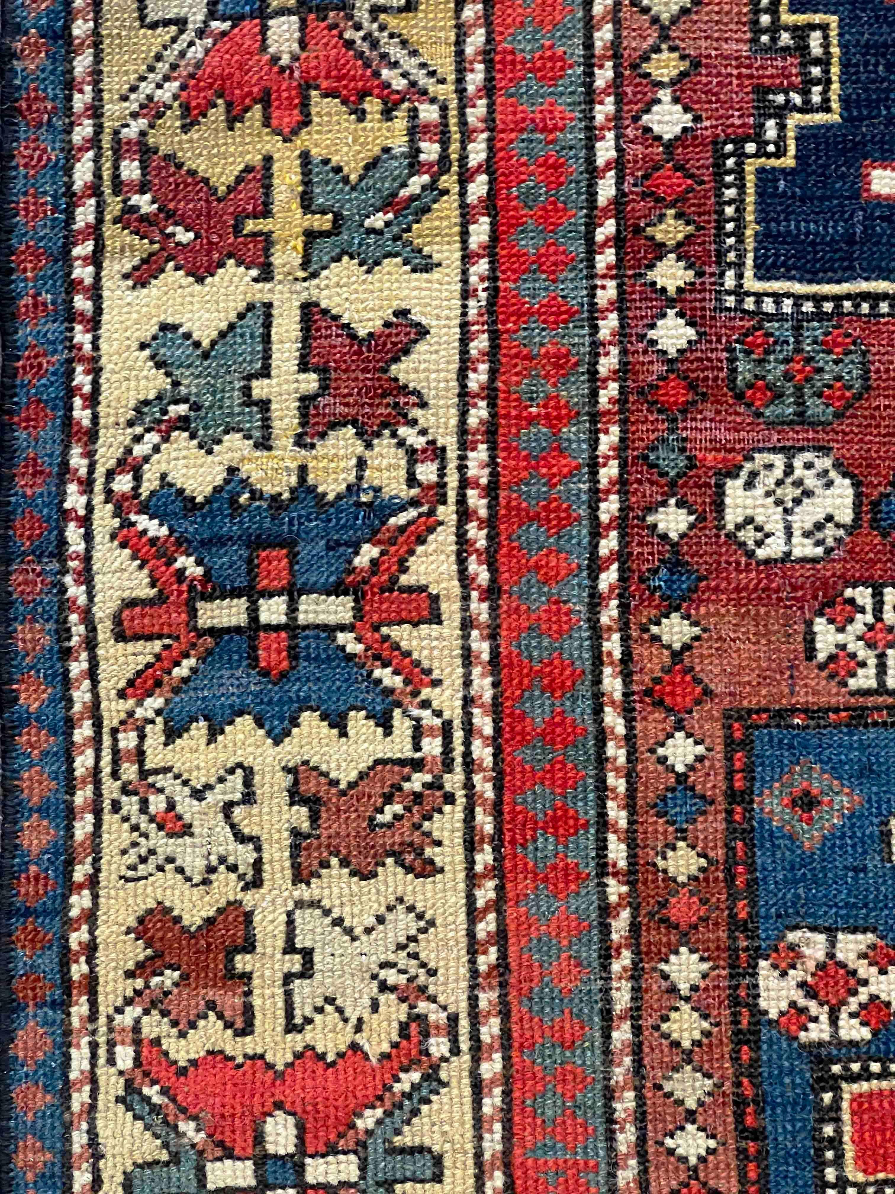 636 - Tapis Lesghi de Russie. 19ème siècle en vente 4