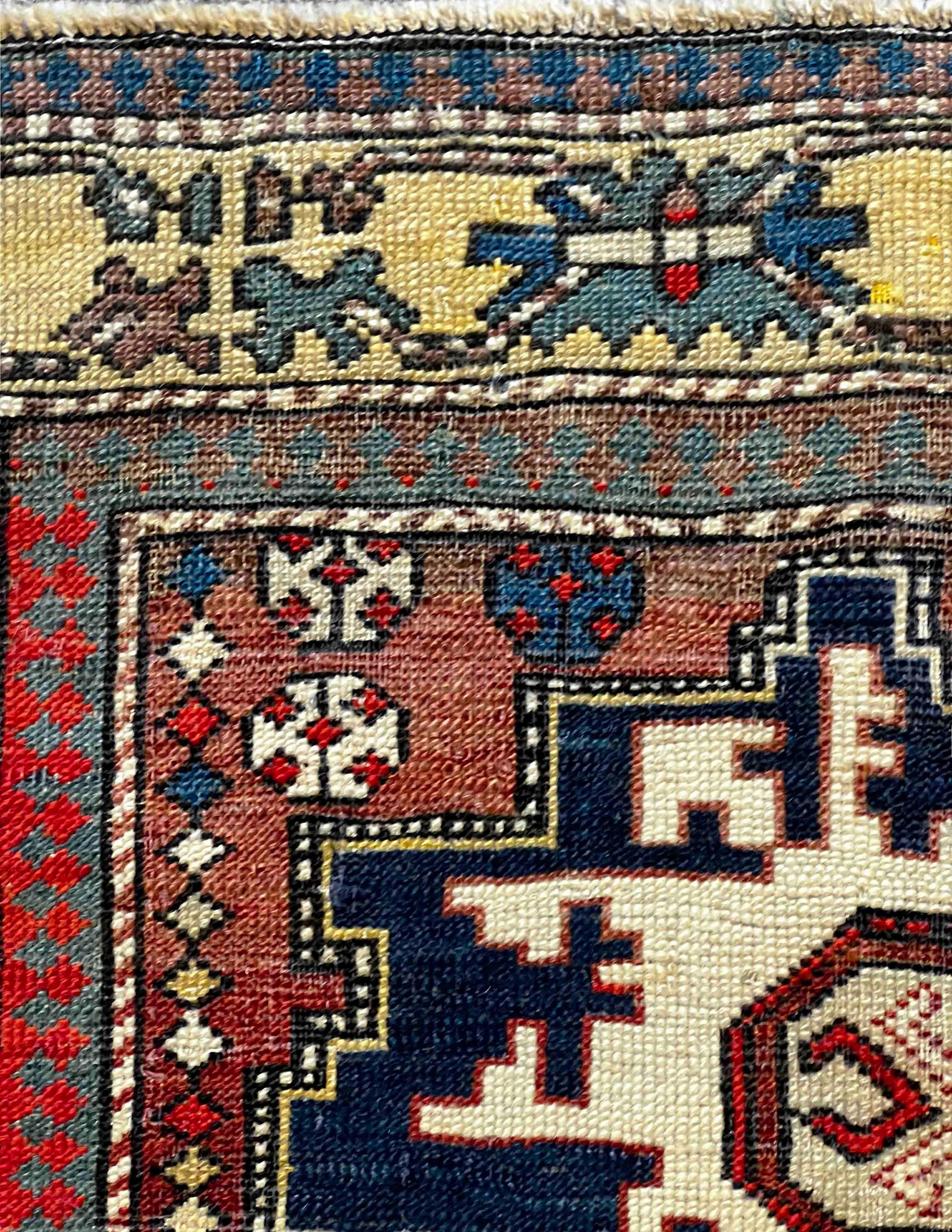 636 - Tapis Lesghi de Russie. 19ème siècle en vente 5