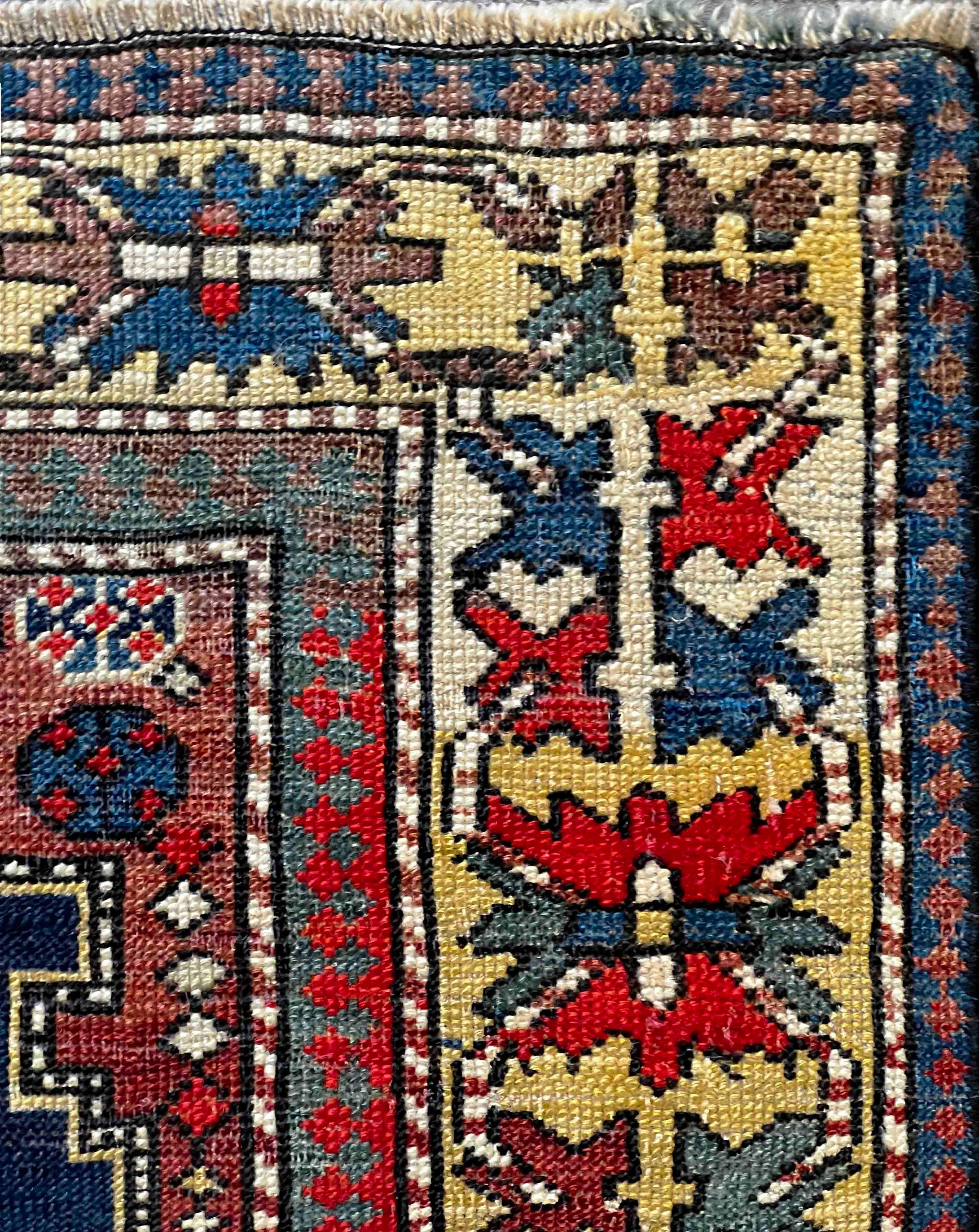 Milieu du XIXe siècle 636 - Tapis Lesghi de Russie. 19ème siècle en vente