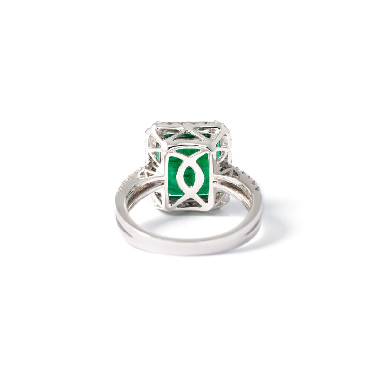 6,37 Karat Smaragd-Diamantring () 5