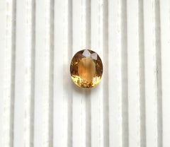 6.38 Carats Orangish yellow Tourmaline Oval Faceted cut stone Natural Gemstone