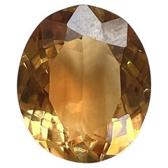 6.38 Carats Orangish yellow Tourmaline Oval Faceted cut stone Natural Gemstone