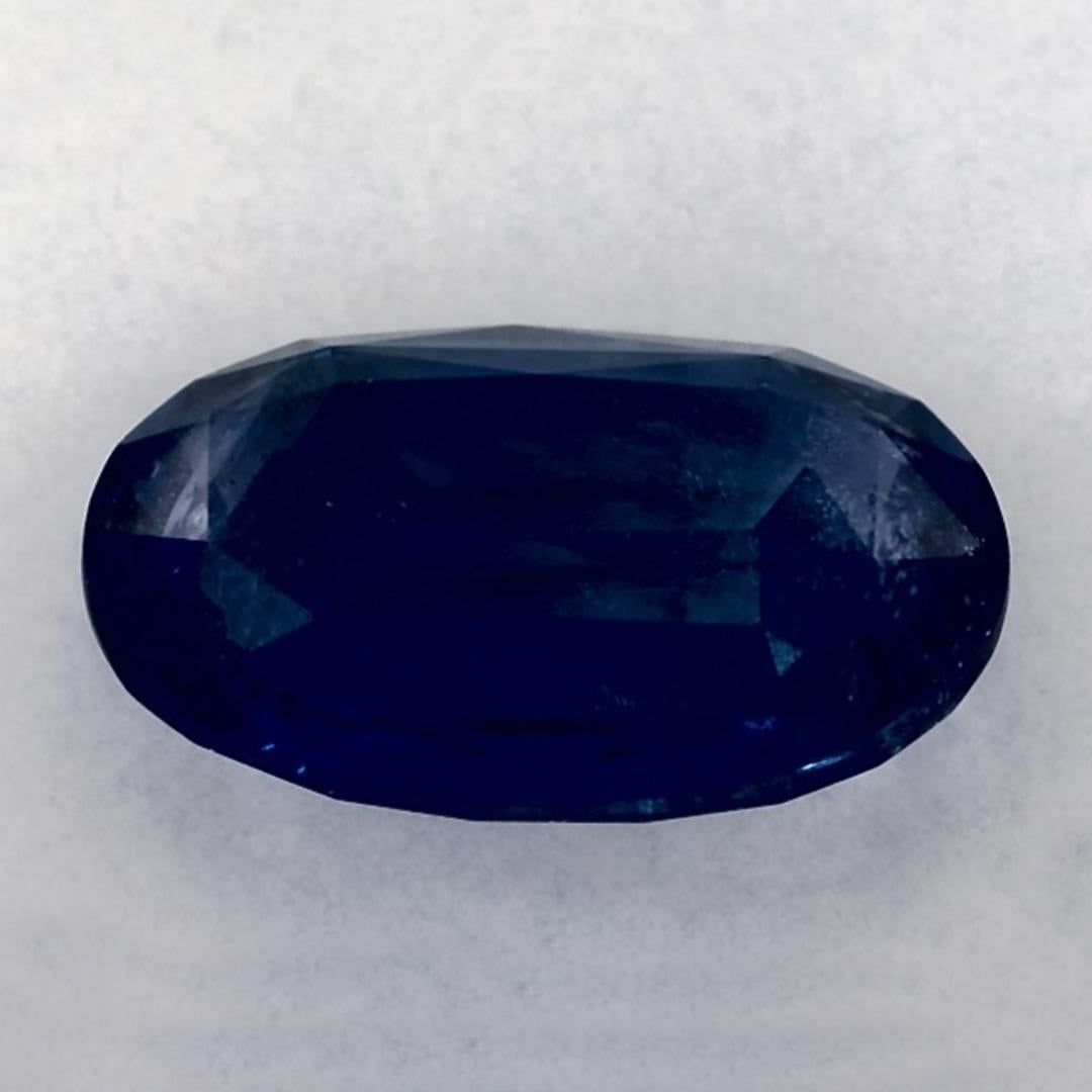 6.38 Ct Blue Sapphire Oval Loose Gemstone In New Condition For Sale In Fort Lee, NJ