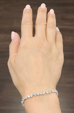 6.38 ct Bracelet de tennis avec diamant de forme mixte