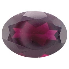6.38ct Oval Purple Rhodolite Garnet from Mozambique