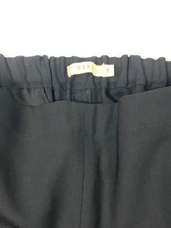 6397 Black Wool Trousers Pants, Size Medium
