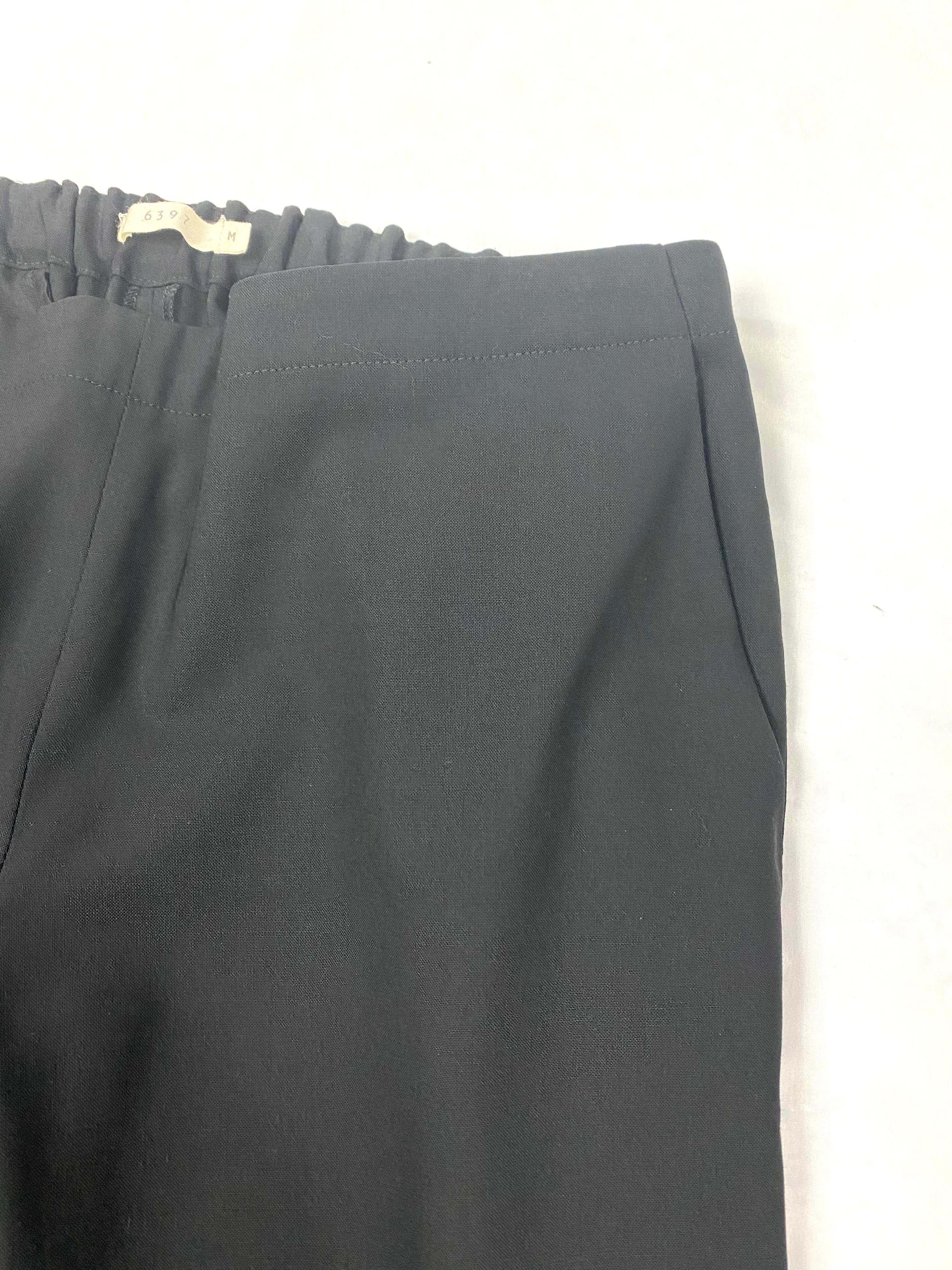 6397 Schwarze Hose aus Wolle, Größe Medium im Zustand „Hervorragend“ im Angebot in Beverly Hills, CA