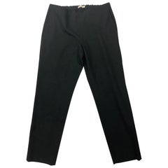 6397 Black Wool Trousers Pants, Size Medium