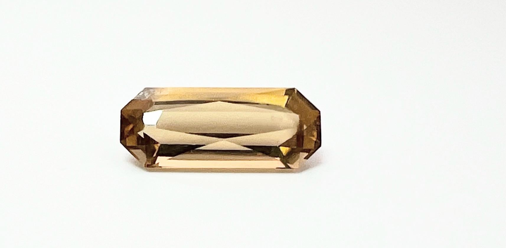 6,39ct Baguette-Schliff Natürlicher UNHEATED Citrin Edelstein im Angebot 2