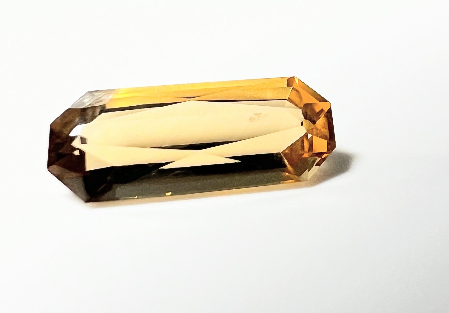 6.39ct Baguette Cut Natural UNHEATED Citrine Gemstone For Sale 4