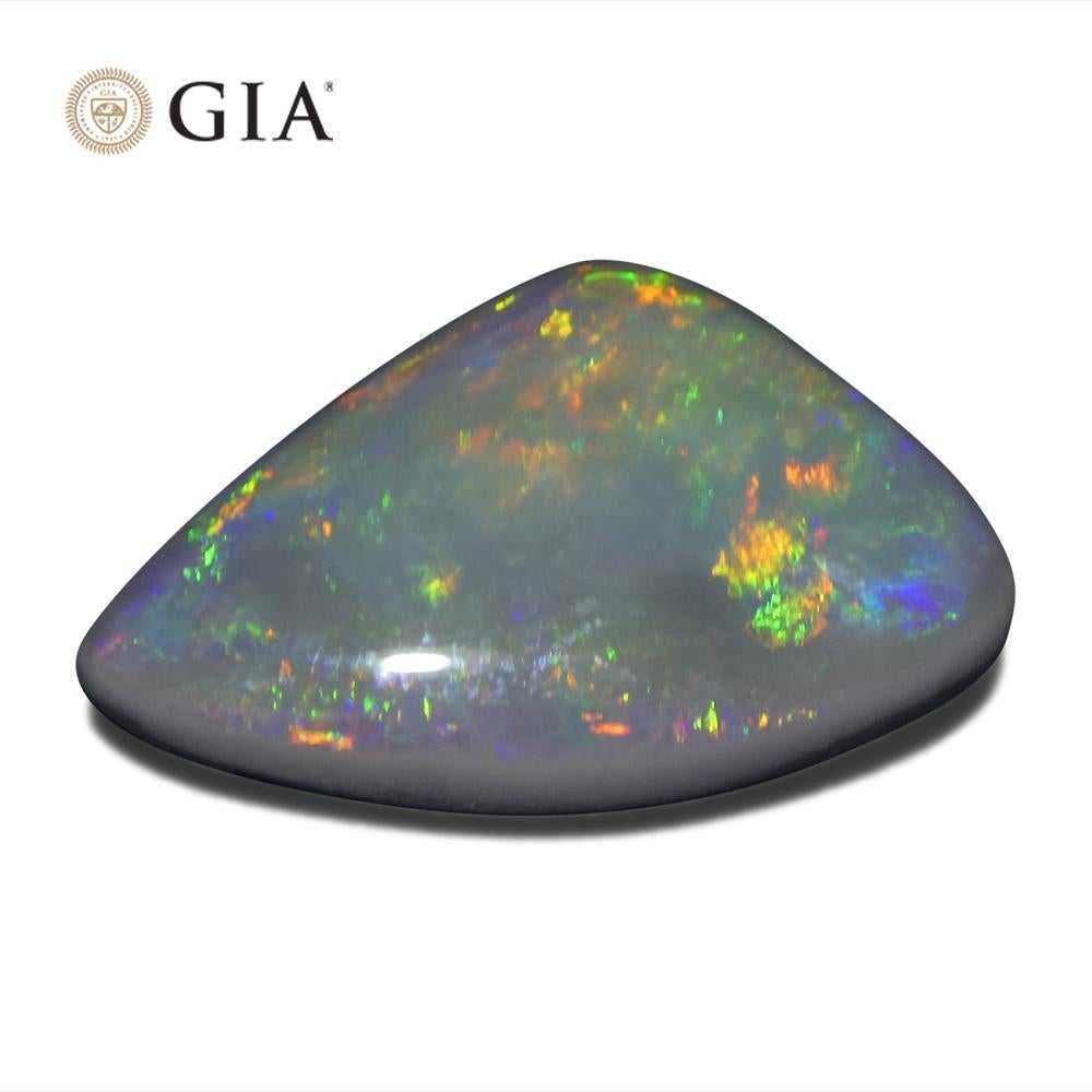 6.39ct Freeform Gray Opal GIA Certified Australia For Sale 5