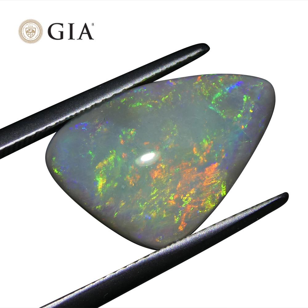 6.39ct Freeform Gray Opal GIA Certified Australia   In New Condition For Sale In Toronto, Ontario