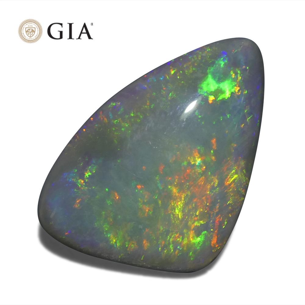 6.39ct Freeform Gray Opal GIA Certified Australia   For Sale 4