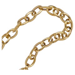 6.3mm Oval Cable Link 14K Yellow Gold Chain Bracelet Semi-Solid
