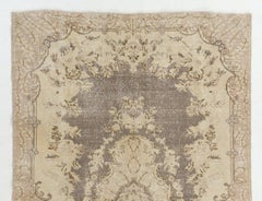6.3x10 Ft Vintage Antique Washed Anatolian Oushak Area Rug, Living Room Carpet